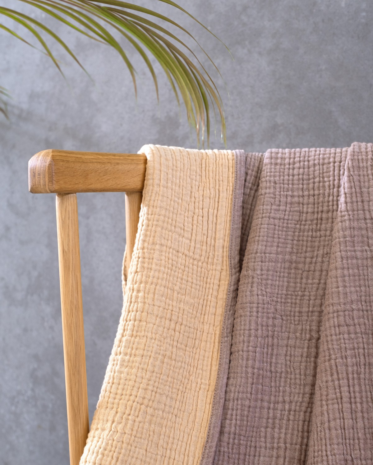 Cocoon Muslin Cotton Throw - Bison & Oak Buff