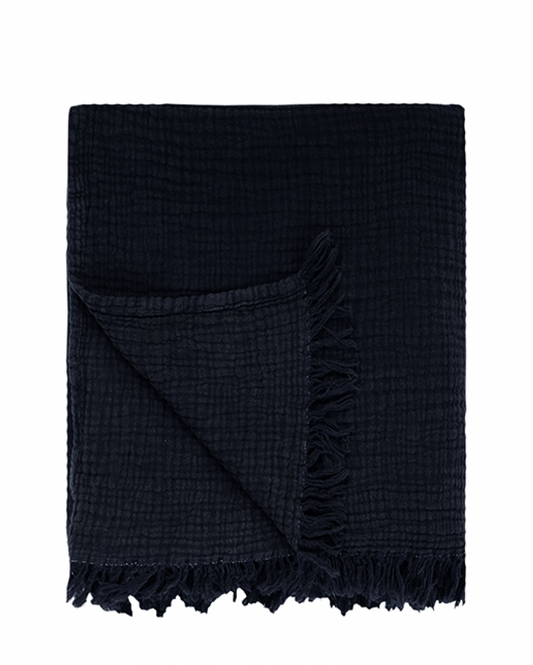 Cocoon Muslin Cotton Blanket- Black
