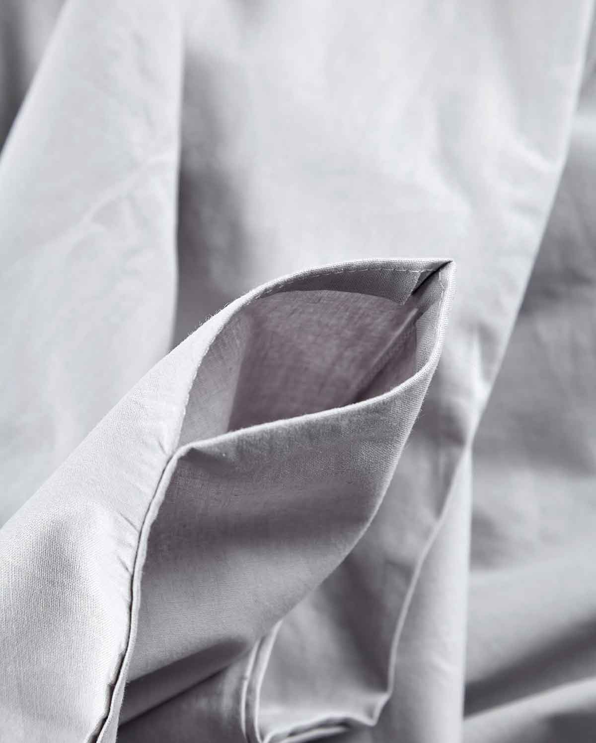 Classic Percale Duvet Cover - Grey