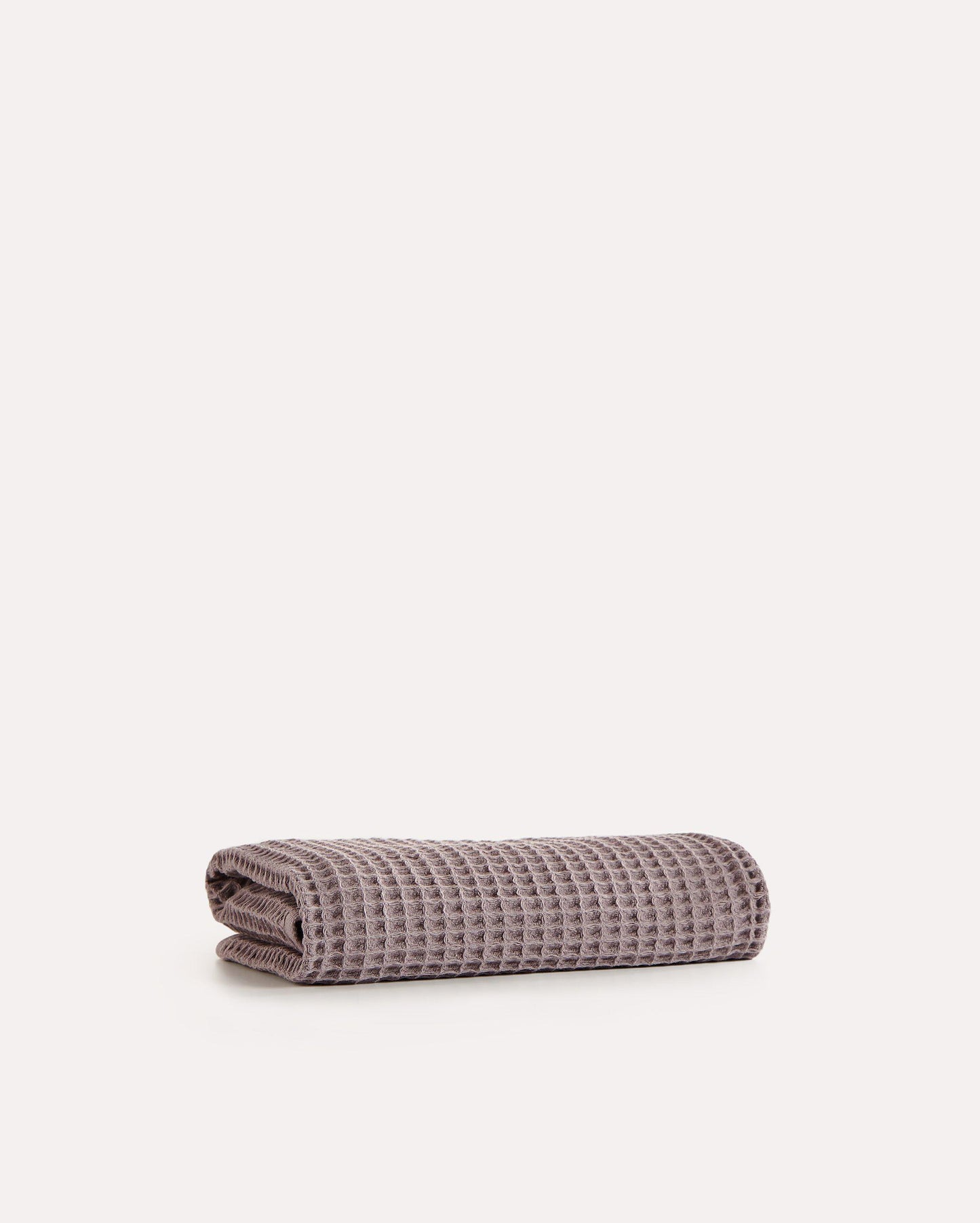 2x Waffle Cotton Towel - Dark Purple - Ocoza