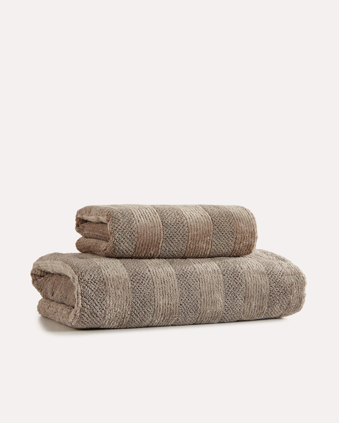 Cotton Velvet Towel Set 2pcs - Dark Chocolate - Ocoza