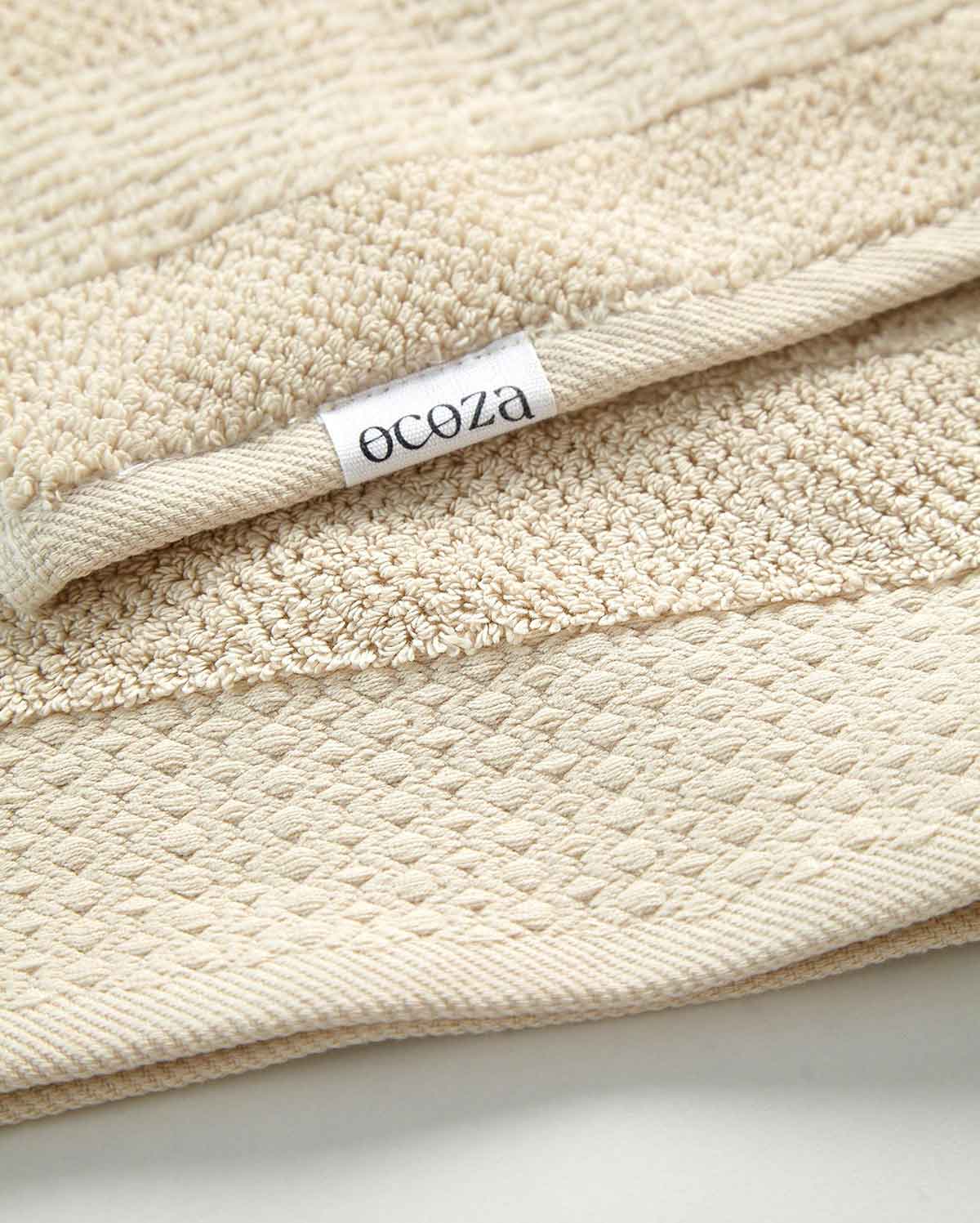 Cotton Velvet Towel Set - Custard Cream (2 Towels)