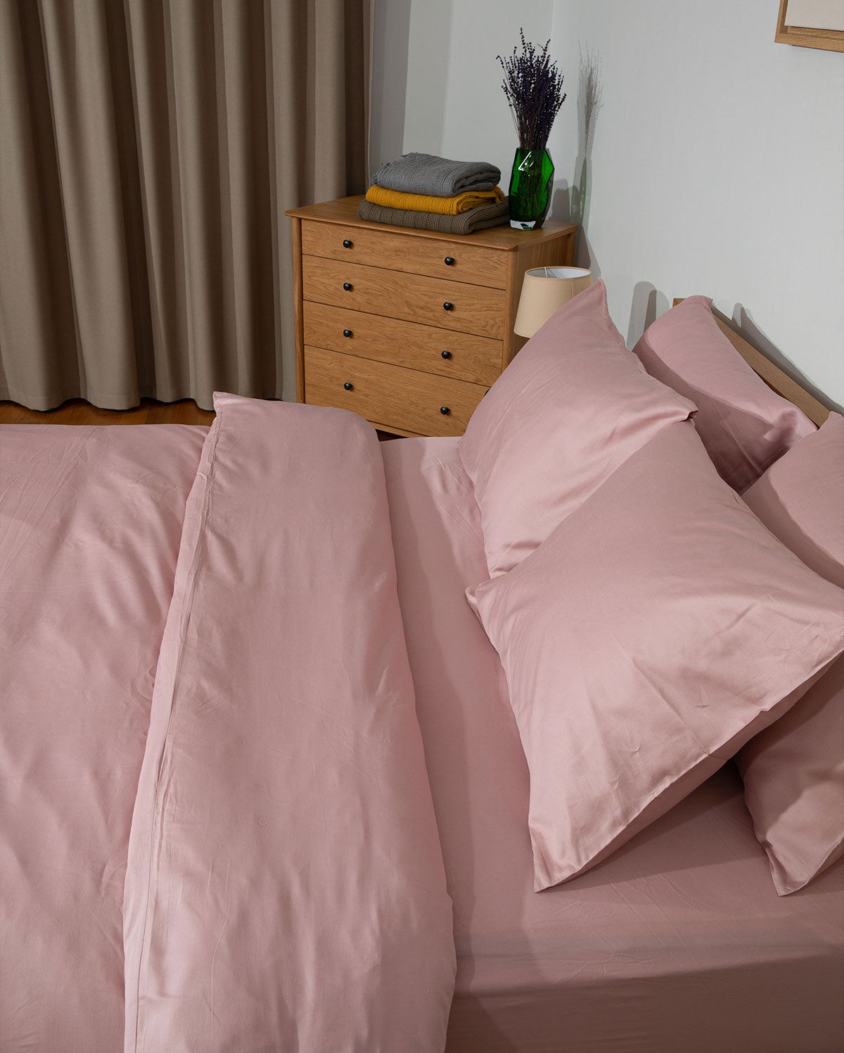 Lavish Sateen - Core Bedding Set - Nude Pink