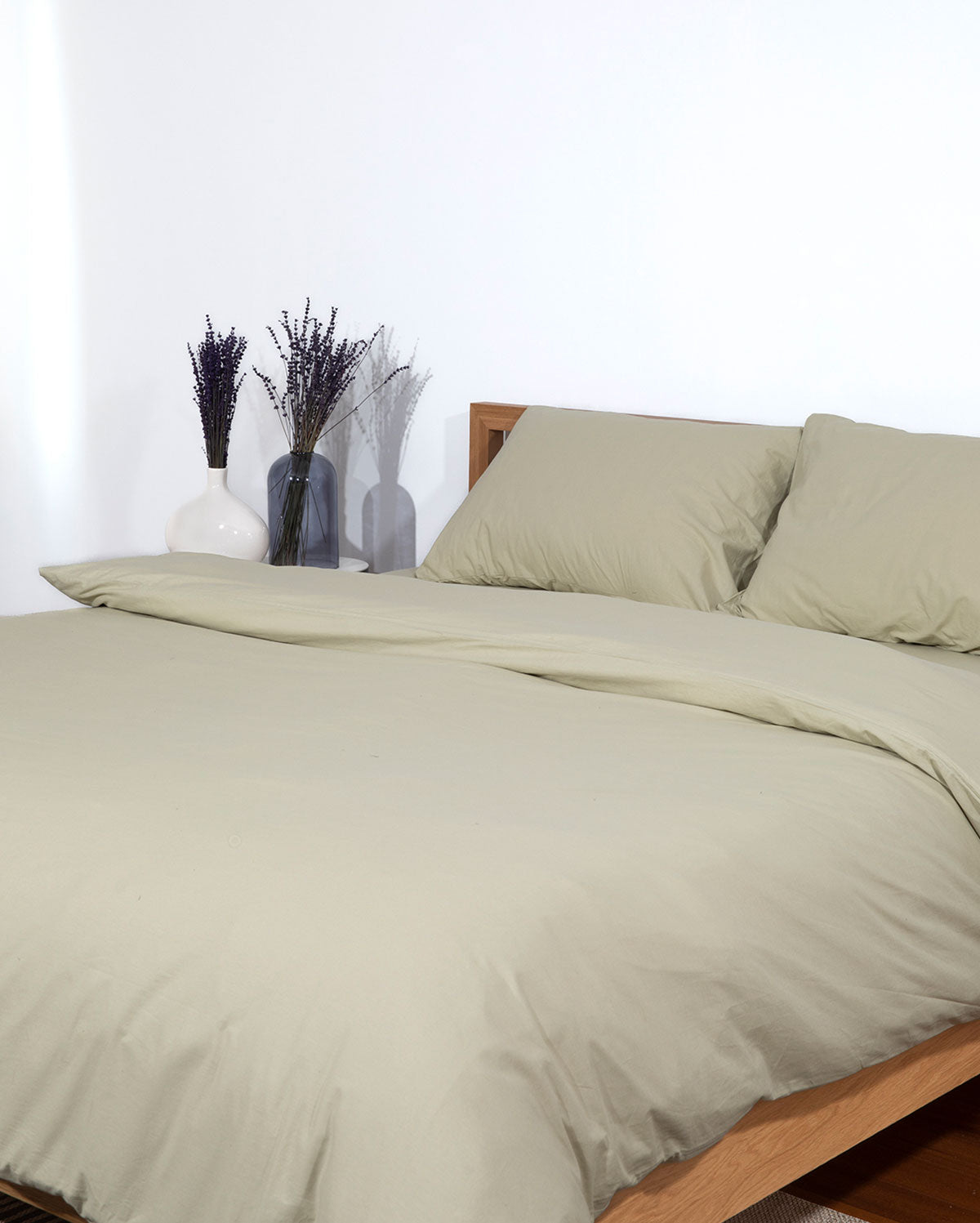 Classic Percale Duvet Cover- Sage Green