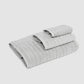 Ribbed Cotton Towel Set 3pcs - Grey - Ocoza