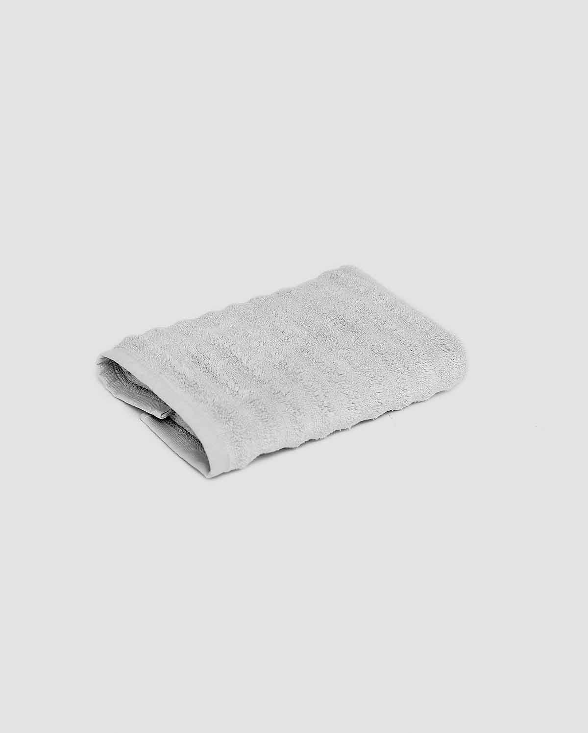 Ribbed Soft Cotton Towel Set - Grey (3 Towels)