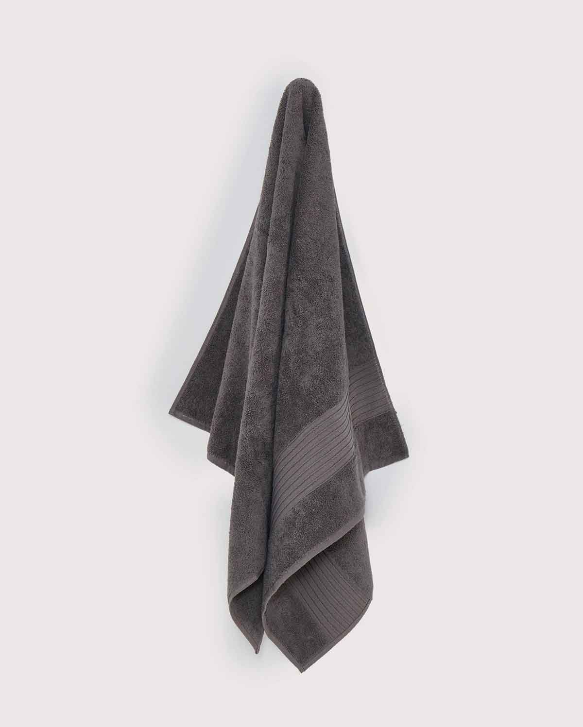 Cotton Plush Spa Towel Set - Khaki Grey (3 Towels)