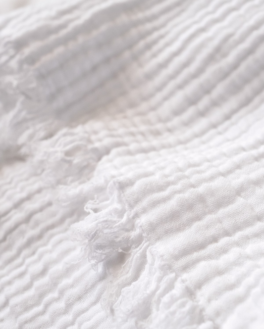 Cocoon Muslin Cotton Blanket- White